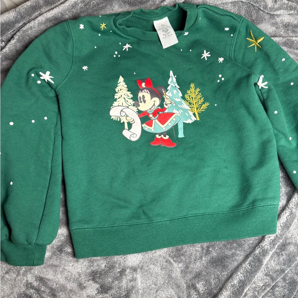 Disney‎ Green Holiday Sweatshirt